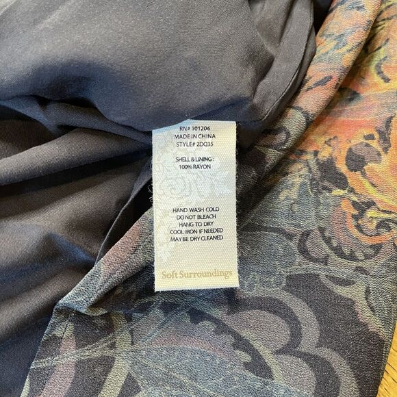 Soft Surroundings Santa Catarina Dress Long Sleeve Bohemian Women's Size XS - Picture 3 of 7